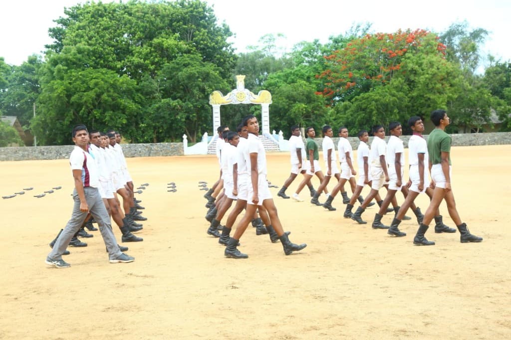 Cadets marching in formation